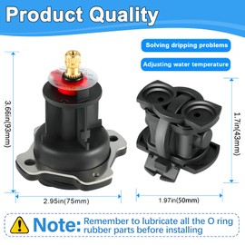 2 Pack GP876851 Mixer Cap and Pressure Balancing Unit Cartridge, Compatible with Kohler Shower Valves K-304 and K-11748 Platforms, Shower Cartridge Replacement Repair Kit, Include GP800820 and GP77759