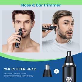 Yinowt Ear and Nose Hair Trimmer for Men, 2025 Painless USB Rechargeable Eyebrow & Facial Hair Trimmer, 13,000 RPM Precision Tool with Powerful Motor and Dual-Edge Blades, IPX7 Waterproof