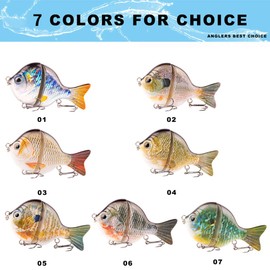 xinyee Minnow Fishing Lures Hard Plastic Two-section Jointed Fishing Lures 9cm 34.5g Sinking Bluegill Swimbait Glide Bait Crankbait Wobbler Bass Pike Tackle