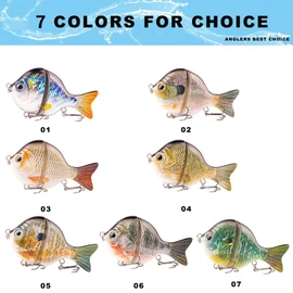 xinyee Minnow Fishing Lures Hard Plastic Two-section Jointed Fishing Lures 9cm 34.5g Sinking Bluegill Swimbait Glide Bait Crankbait Wobbler Bass Pike Tackle
