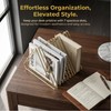 ZYFOFFICE Gold Expandable Bookends, 7-Section, 2"-15.7"