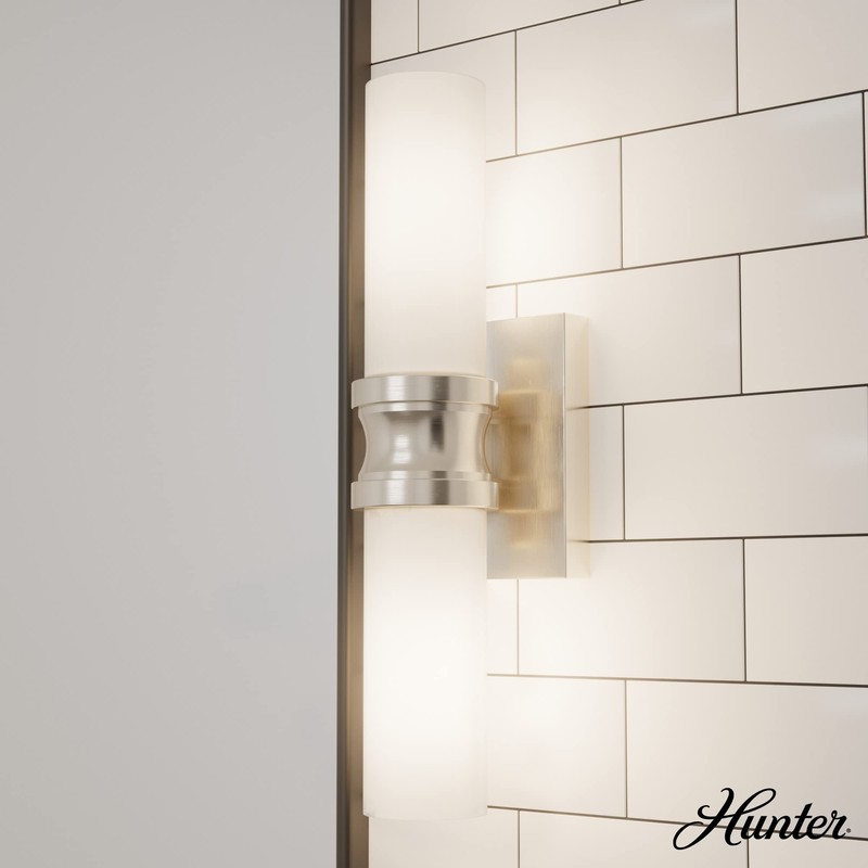 Hunter Fan Company 19928 Lenlock Vanity Lighting, Brushed Nickel