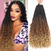 24Inch 8Packs Boho Box Braids Crochet Hair Pre Looped Long