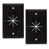 DataComm Electronics 45-0017-BK-2 (2 Pack) Split Style TV Plate with