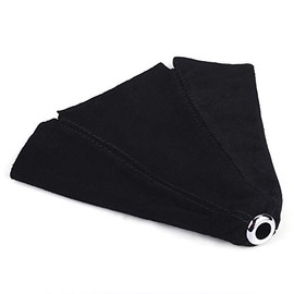 RASTP Suede Leather Shift Boot with Black Stitch Manual or Auto Gear Shifter Cover for Most Vehicles,Black