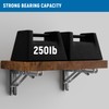 LEOPO 20 inch Folding Shelf Brackets, Stainless Steel Heavy Duty