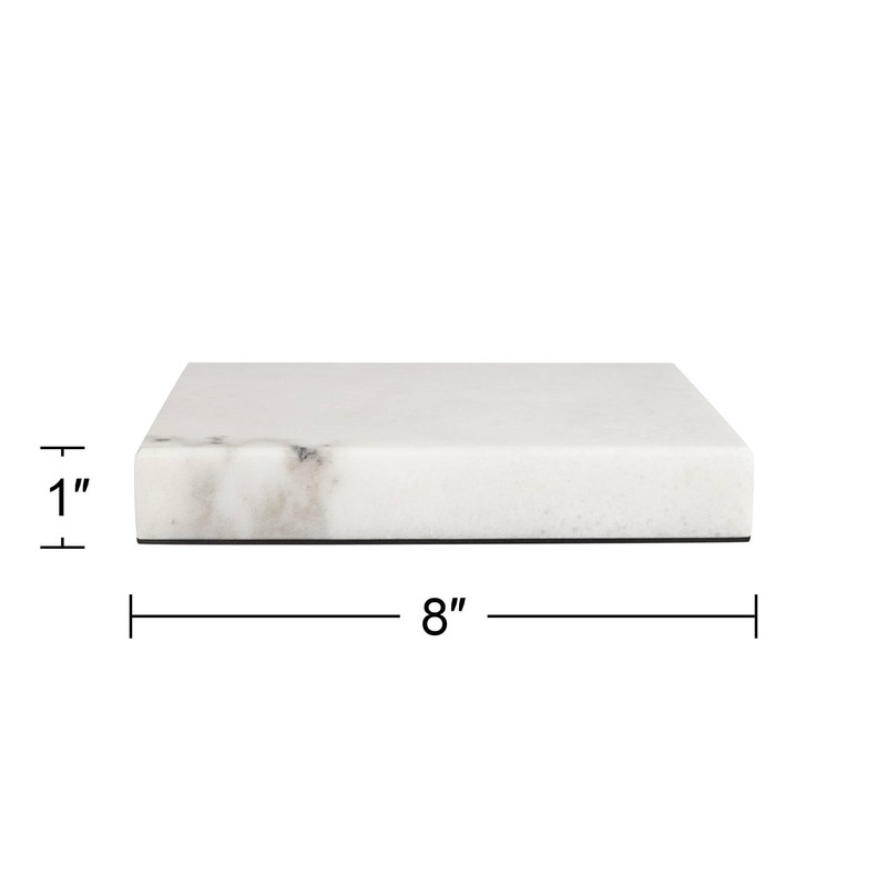360 Lighting 8" Square x 1" High Pedestal Lamp Riser