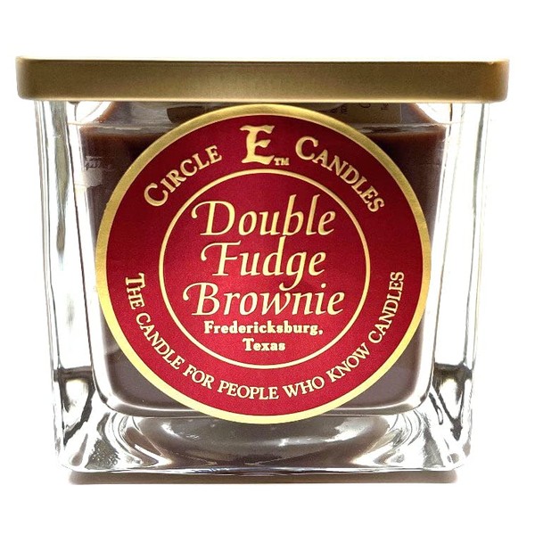 Circle E Candles, Double Fudge Brownie Scent, Medium Size Jar