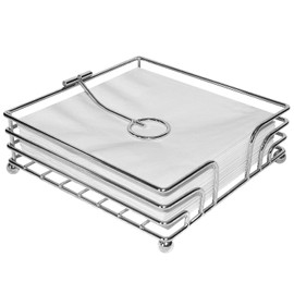 Blue Donuts Wire Collection Napkin Holder – Napkin Holders for Tables, Dining Table Napkin Holders for Kitchen, Flat Napkin Holder, Chrome
