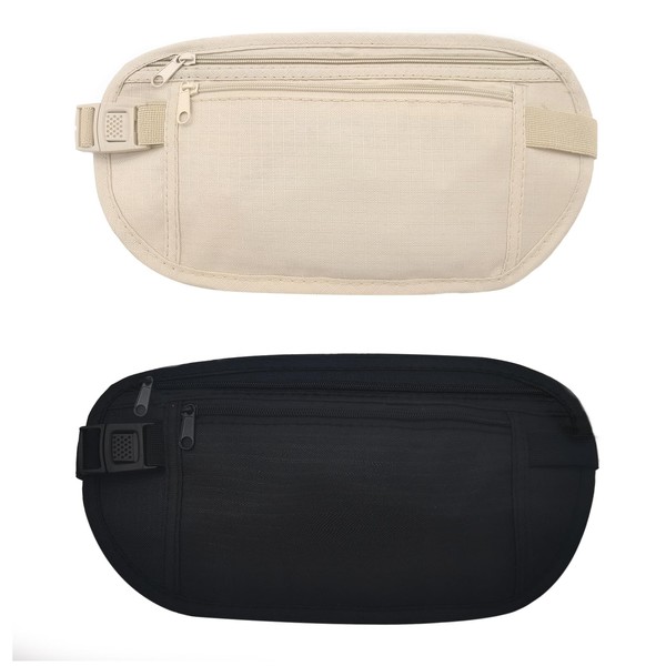 Money Belt Anti-Theft Waist Pack Nylon Fanny Pack Hidden Under