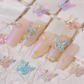 IAIHBBLY 120 Pcs Mini Resin Butterflies, Miniature Tiny Resin Butterflies Figures for Crafts DIY Fairy Garden Dollhouse Micro Landscaping Decoration