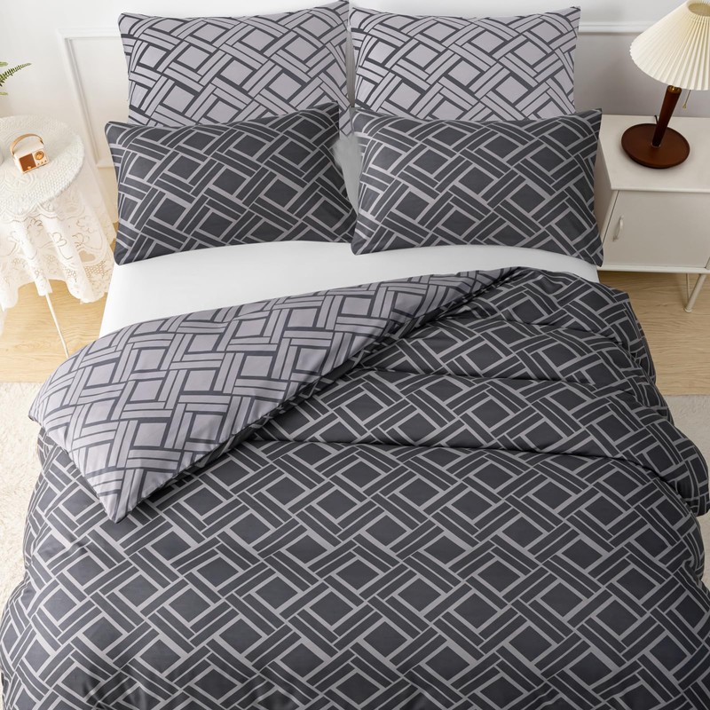DEKORO Double Duvet Set - Premium Microfibre Double Bedding Set