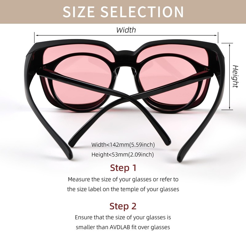 AVDLAB Indoor Fluorescent-41 Pink & Outdoor Fluorescent-60 Brown Tinted Fit