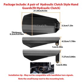 Mofun Coffin Cut Handguards Hand Guards Compatible with Harley Touring 2007-2025 Fit Softail 2018-2025 with Switch Housings and Cable Clutch 1 Pair, Black