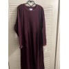 Leisure Life Ribbed dress Long Cotton Burgundy Medium