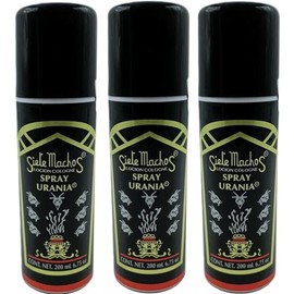 SIETE MACHOS URANIA SPRAY - AEROSOL AUTENTICO URANIA 6.75 FL. OZ. 200 ML (3 Pack)