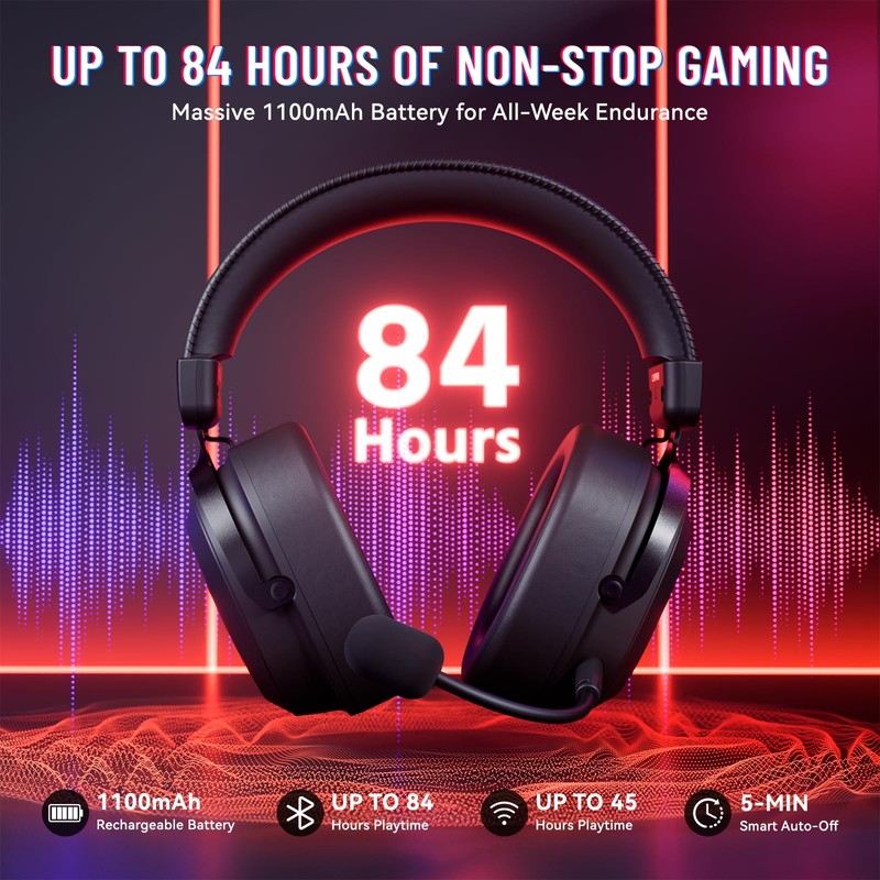 ATTACK SHARK L30 PRO Wireless Gaming Headset,7.1 Surround Sound, 50mm