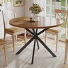 ChooChoo 47.2 Inch Round Dining Table for 4, Farmhouse Wood