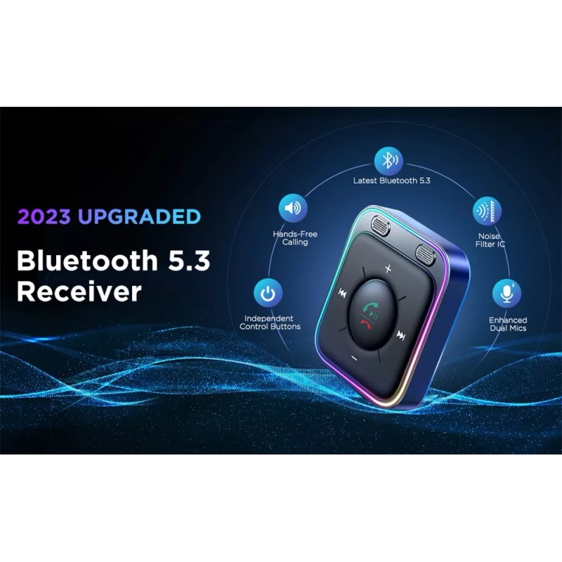 Joyroom Adaptador Bluetooth 5.3 Automóvi Llamadas Doble Micrófono