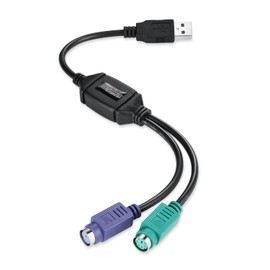 Perixx PERIPRO-705 401 PS2 to USB Converter Adapter KVM Switch, USB IC Built-In Black