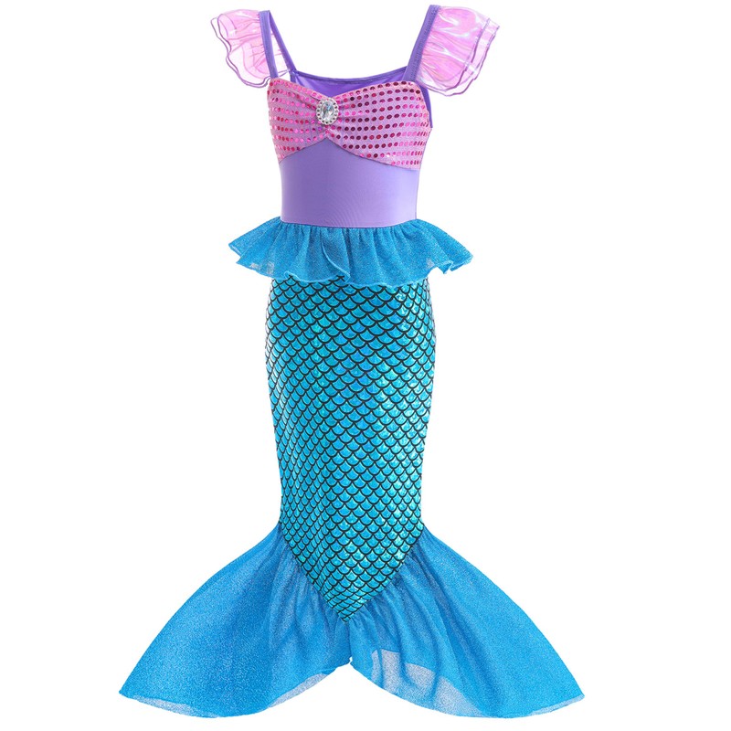 Avady - Disfraz de princesa para niñas con peluca, bolso,