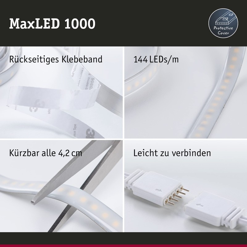 Paulmann 706.72 MaxLED 1000 basic set 1,5m warm white coated