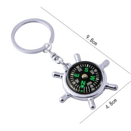 Weahre Keychain, New Fashion Style Rudder Compass Key Chain Ring Keyring
