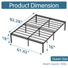 Elephance 18 Inch Queen Bed Frame with Storage Space No