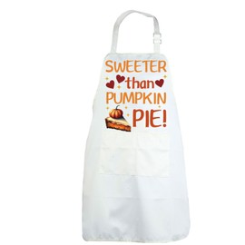 CENWA Pumpkin Pie Apron Baker Gift Sweeter Than Pumpkin Pie Baking Apron Cooking Kitchen Pastry Chef Gift Thanksgiving Gift (PUMPKIN PIE UK)