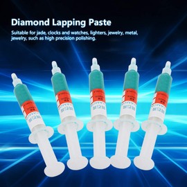Akozon Diamond Grinding Paste 5 Pieces/Set Diamond Lapping Paste Polishing Paste Diamond Grinding Lapping Compound Compound Syringes (W20#600)