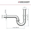 KIRCHHOFF 98801110 P Trap, Draining Fitting for Sink and Washbasin,
