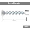 TERF® 4.0mm X 40mm Pozi Flat Double Countersunk Stainless Steel