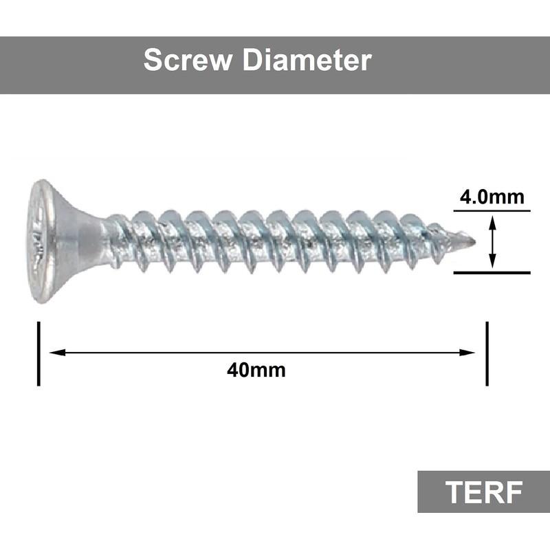 TERF® 4.0mm X 40mm Pozi Flat Double Countersunk Stainless Steel