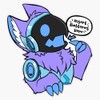 Protogen - Insert Batteries Here - Blue/Purple Sticker Bumper Sticker