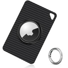 Stouchi AirTag Wallet Holder, [2 Packs Carbon Fiber] Super Thin Ultra Light Durable Card AirTag Never Falling Out for Wallet, Handbag - size: 1 Pack
