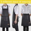 Viedouce 2-Pack of Waterproof Cooking Aprons with Pockets, Adjustable Kitchen