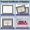 Certificate of Baptism - Custom with Any Name - Frame