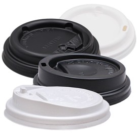 100 cup lids for takeout paper cups_Paper cup leads, 100 10/13 ounce white opening/closing leads / 테이크아웃종이컵 전용 컵뚜껑 100개_종이컵 리드, 10/13온스 흰색개폐리드 100개