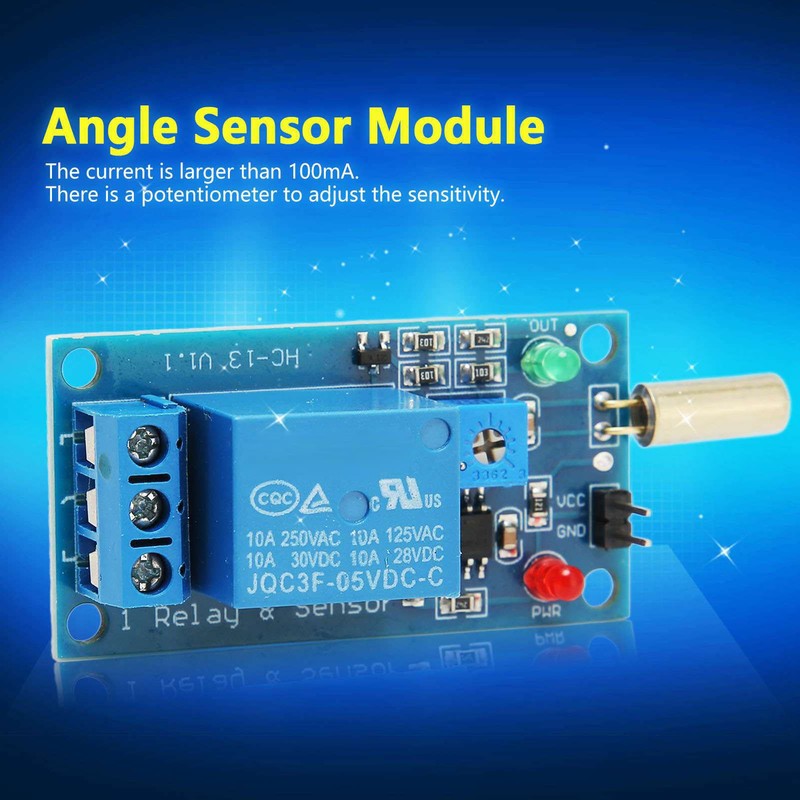Advanced Tilt Sensor Module with Sensitivity 45/90 Degree Alarm for