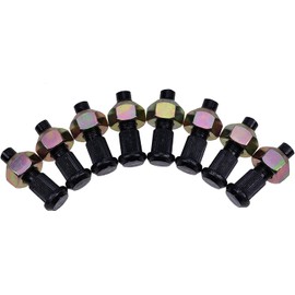 JEENDA Set of 8 Lug Nut & 8 Stud Kit 6564669 Compatible with Bobcat 720 721 722 730 731 732 741 742 743 751 753 763 773 863 873 883 S100 S130 S150 S160 S175 S185 S205 S220 S250 S300 A220 A300 S510