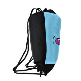 LOGOVISION Rick And Morty Mr. Meeseeks Face Drawstring Backpack Sports Bag Sackpack 17" x 13", Perfect for Gym, Yoga or Practice