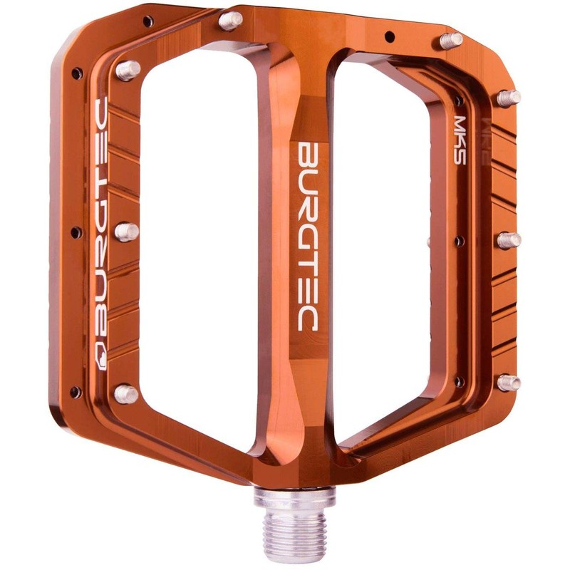 Burgtec Penthouse Mk5 Flat Pedals Gold, Crmo