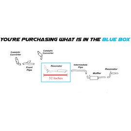 Northeastern Exhaust Aluminized Steel - Exhaust Resonator Compatible with 2011-2017 Town & Country Grand Caravan C/V Routan 3.6L - Include Clamps