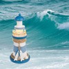 Out of the blue Wooden Lighthouse Decorative Item with LED