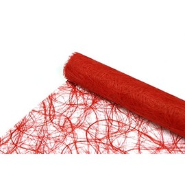 Unbekannt Sizoweb® Non-Woven Original Table Runner 25 m x 30 cm Fire Red Bright Red Light Red for Wedding Christmas