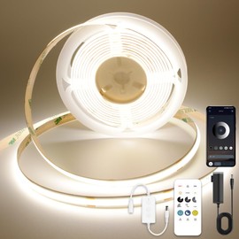 AXMOTUT COB LED Strip Light with Remote, Dimmable 32.8FT/10M Flexible High Density LED Light,4000K Natural White 3200LEDs Super Bright LED Light Strip CRI 90+ for Bedroom,Kitchen,DIY Home Decoration