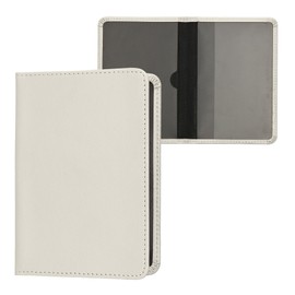 kwmobile Registration and Insurance Holder - Car Document Holder for Vehicle Documents and Cards - PU Leather - White