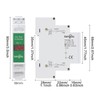 DIN Rail Voltmeter, DC 11V-310V DC Voltage Meter, Digital Display,