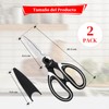 2PCS Tijeras de Cocina Multifunción, Profesionales Acero Inoxidable con Cubierta