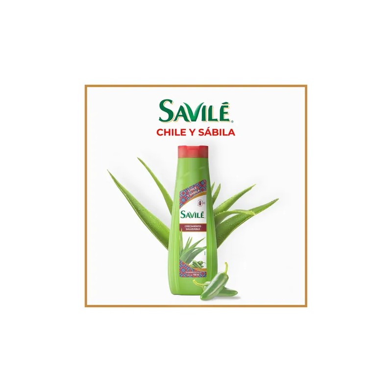 Shampoo Savilé 2 en 1 Chile y Sábila 2-in-1 Shampoo